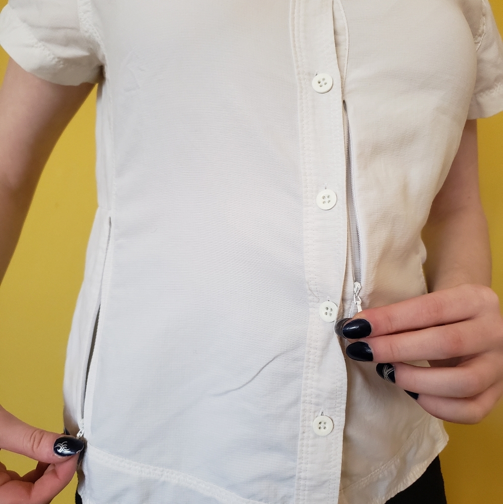 White hiking shirt